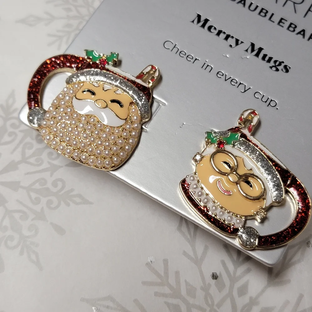SUGARFIX by BaubleBar Merry Mugs Christmas Santa Mr. & Mrs. Clause Earrings